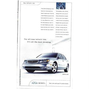 Infiniti 130 Car Auto 1990s Vintage Print Ad